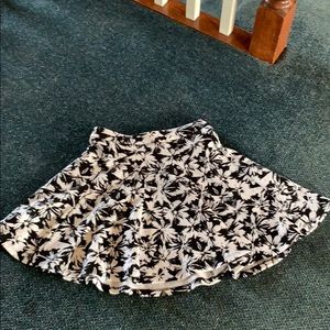 Black & White Floral Skirt